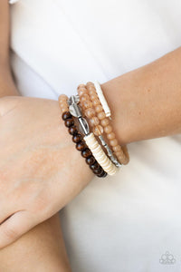 Paparazzi 🔆 Free-Spirited Spiral - Brown Bracelet