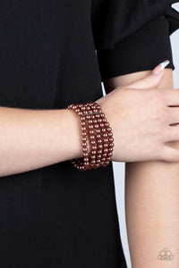 Paparazzi 🔆 A Pearly Affair - Brown Bracelet