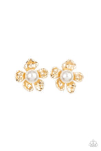 Load image into Gallery viewer, oak-sisters-jewelry-apple-blossom-pearls-gold-post earrings-paparazzi-accessories-by-lisa
