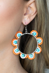 Paparazzi 🔆 Groovy Gardens - Blue Earrings