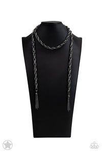 Paparazzi 🔆 SCARFed for Attention - Gunmetal Necklace