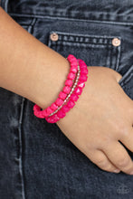 Load image into Gallery viewer, Paparazzi 🔆 Vacay Vagabond - Pink Bracelet
