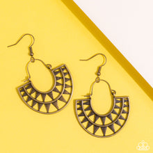 Load image into Gallery viewer, Paparazzi 🔆 Solar Surge - Brass Earrings
