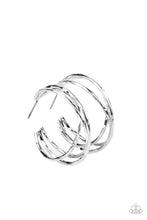 Load image into Gallery viewer, oak-sisters-jewelry-city-contour-silver-earrings-paparazzi-accessories-by-lisa
