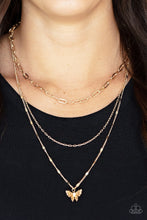 Load image into Gallery viewer, Paparazzi 🔆 Bountiful Butterflies - Gold Necklace
