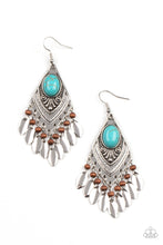 Load image into Gallery viewer, oak-sisters-jewelry-earthy-etiquette-blue-earrings-paparazzi-accessories-by-lisa
