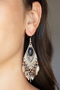 Paparazzi 🔆 Earthy Etiquette - Black Earrings