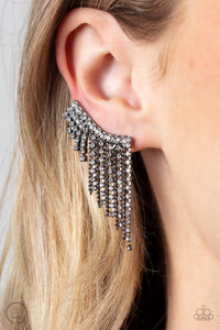 Paparazzi 🔆 Thunderstruck Sparkle - Black Post Earrings