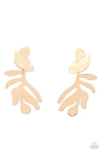 Load image into Gallery viewer, oak-sisters-jewelry-palm-picnic-gold-post earrings-paparazzi-accessories-by-lisa
