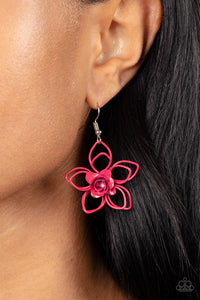 Paparazzi 🔆 Botanical Bonanza - Pink Earrings