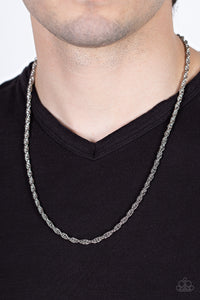 Paparazzi 🔆 Industrial Interval - Silver Mens Necklace