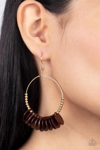 Load image into Gallery viewer, Paparazzi 🔆 Caribbean Cocktail - Brown Earrings
