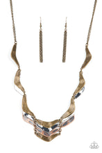 Load image into Gallery viewer, oak-sisters-jewelry-mixed-metal-mecca-brass-necklace-paparazzi-accessories-by-lisa
