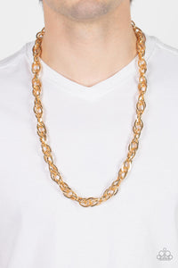Paparazzi 🔆 Custom Couture - Gold Mens Necklace