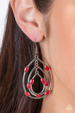 Load image into Gallery viewer, Paparazzi 🔆 Rippling Rapport - Red Earrings
