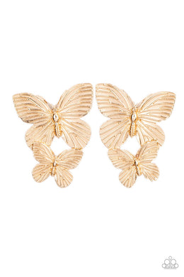 oak-sisters-jewelry-blushing-butterflies-gold-post earrings-paparazzi-accessories-by-lisa
