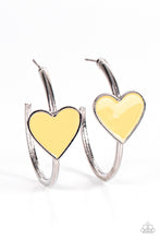 Load image into Gallery viewer, oak-sisters-jewelry-kiss-up-yellow-earrings-paparazzi-accessories-by-lisa
