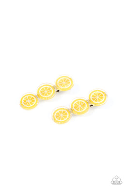 oak-sisters-jewelry-charismatically-citrus-yellow-hair clip-paparazzi-accessories-by-lisa