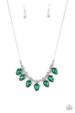 Load image into Gallery viewer, oak-sisters-jewelry-crown-jewel-couture-green-necklace-paparazzi-accessories-by-lisa
