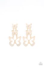 Load image into Gallery viewer, oak-sisters-jewelry-flamboyant-flutter-gold-post earrings-paparazzi-accessories-by-lisa
