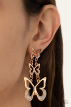Load image into Gallery viewer, Paparazzi 🔆 Flamboyant Flutter - Gold Post Earrings
