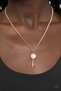 Paparazzi 🔆 Prized Key Player - Copper Necklace