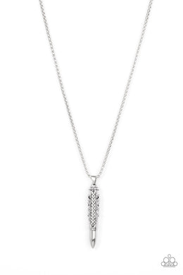 oak-sisters-jewelry-mysterious-marksman-silver-mens necklace-paparazzi-accessories-by-lisa