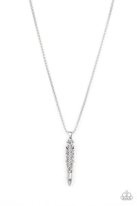 oak-sisters-jewelry-mysterious-marksman-silver-mens necklace-paparazzi-accessories-by-lisa