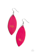 Load image into Gallery viewer, oak-sisters-jewelry-leather-lounge-pink-earrings-paparazzi-accessories-by-lisa
