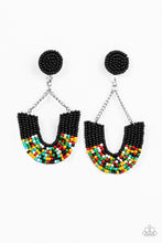 Load image into Gallery viewer, oak-sisters-jewelry-make-it-rainbow-black-post earrings-paparazzi-accessories-by-lisa
