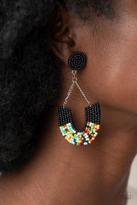 Paparazzi 🔆 Make it RAINBOW - Black Post Earrings