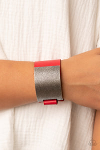 Paparazzi 🔆 Studded Synchronism - Red Bracelet