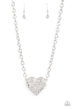 Load image into Gallery viewer, oak-sisters-jewelry-heartbreakingly-blingy-white-necklace-paparazzi-accessories-by-lisa
