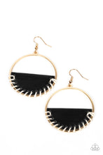 Load image into Gallery viewer, oak-sisters-jewelry-lavishly-laid-back-black-earrings-paparazzi-accessories-by-lisa
