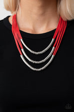 Load image into Gallery viewer, Paparazzi 🔆 Mechanical Mania - Red Necklace
