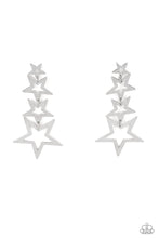 Load image into Gallery viewer, oak-sisters-jewelry-superstar-crescendo-silver-post earrings-paparazzi-accessories-by-lisa
