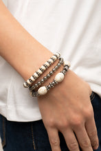 Load image into Gallery viewer, Paparazzi 🔆 Take by SANDSTORM - White Bracelet
