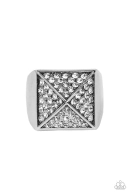 oak-sisters-jewelry-pyramidal-powerhouse-white-ring-paparazzi-accessories-by-lisa