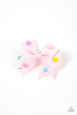 oak-sisters-jewelry-pom-poms-promenade-pink-hair clip-paparazzi-accessories-by-lisa