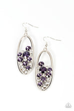 Load image into Gallery viewer, oak-sisters-jewelry-prismatic-poker-face-purple-earrings-paparazzi-accessories-by-lisa
