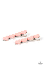 Load image into Gallery viewer, oak-sisters-jewelry-sending-you-love-pink-hair clip-paparazzi-accessories-by-lisa
