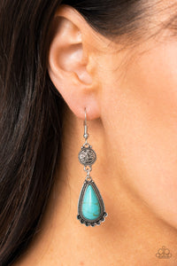 Paparazzi 🔆 Montana Mountains - Blue Earrings