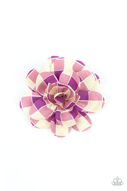 oak-sisters-jewelry-gingham-garden-purple-hair clip-paparazzi-accessories-by-lisa