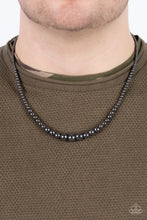Load image into Gallery viewer, Paparazzi 🔆 Beg, Borrow, or STEEL - Black Mens Necklace
