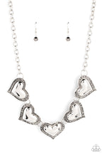 Load image into Gallery viewer, oak-sisters-jewelry-kindred-hearts-silver-necklace-paparazzi-accessories-by-lisa
