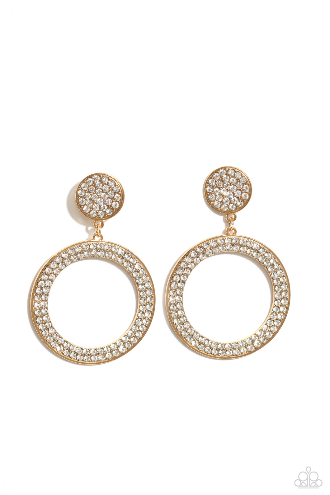 oak-sisters-jewelry-glow-you-away-gold-post earrings-paparazzi-accessories-by-lisa