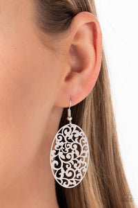 Paparazzi 🔆 Secret Orchards - Silver Earrings