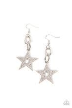 Load image into Gallery viewer, oak-sisters-jewelry-cosmic-celebrity-white-earrings-paparazzi-accessories-by-lisa
