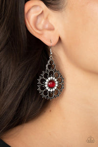 Paparazzi 🔆 Floral Renaissance - Red Earrings