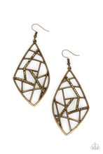 Load image into Gallery viewer, oak-sisters-jewelry-geo-grid-brass-earrings-paparazzi-accessories-by-lisa
